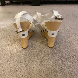 Slightly worn wedge sandals